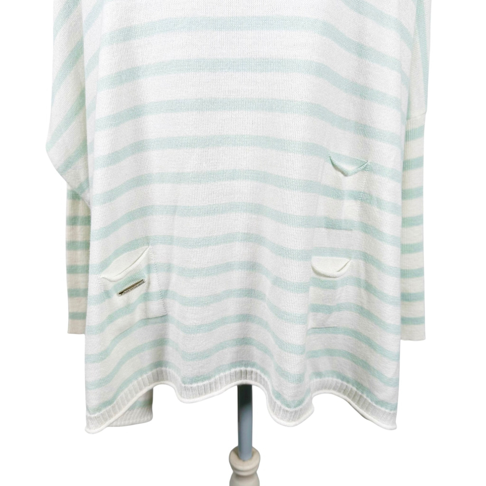MerSea Sz OS One Size Fits Mint Stripe The Catalina Travel Pullover Sweater - Picture 10 of 10